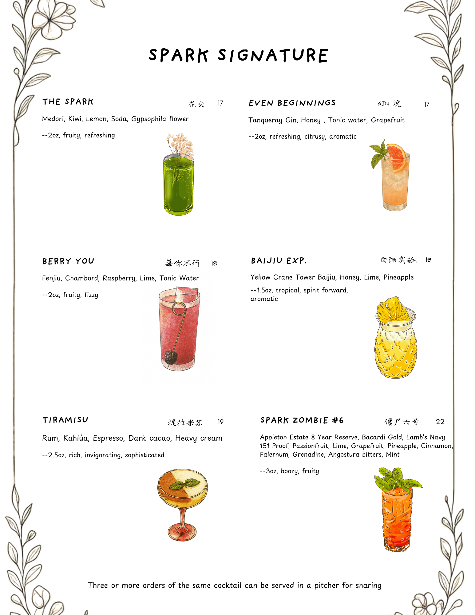 Drinks Menu 1