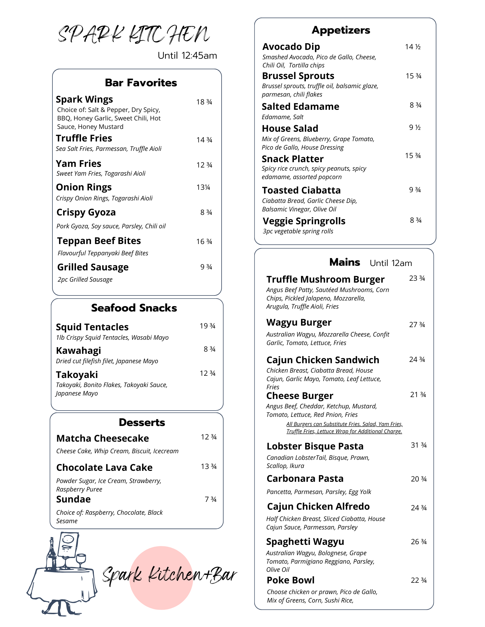 Food Menu